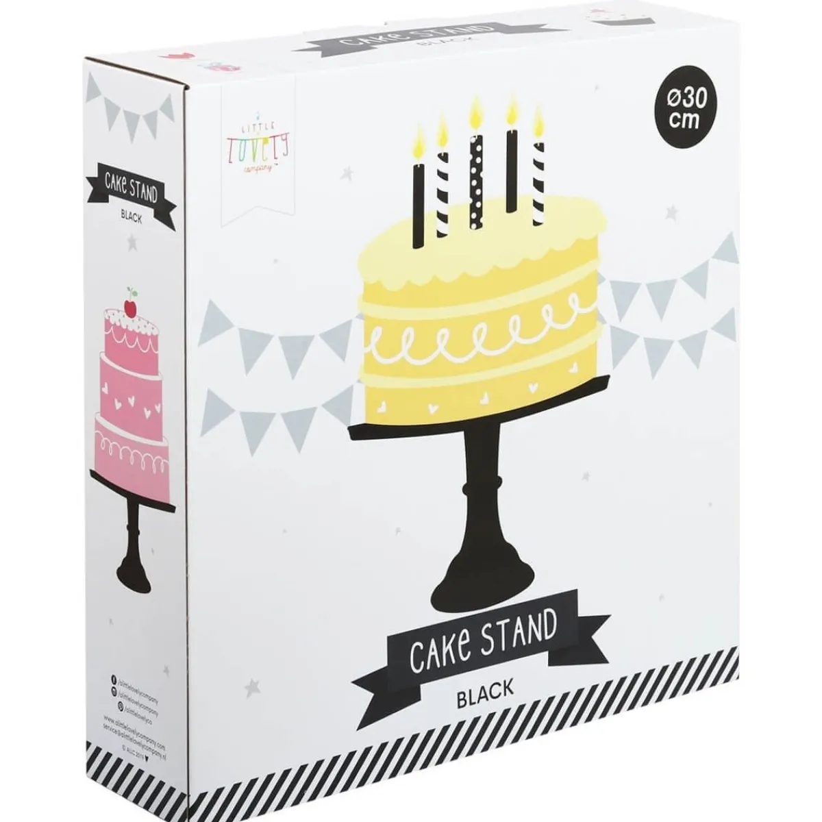 Best Overig Taartplateau Zwart Melamine Ø30x20cm