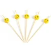 Clearance Overig Taartprikker Bamboe Smiley 12cm 150st.