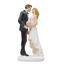 Overig Taarttopper Bruidspaar Kussend Polystone 12cm