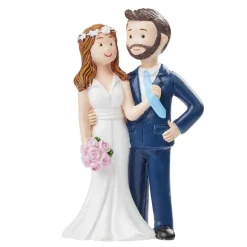 New Overig Taarttopper Bruidspaar Stropdas Polystone 8cm