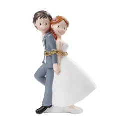 Overig Taarttopper Bruidspaar Vastgeketend Polystone 15cm