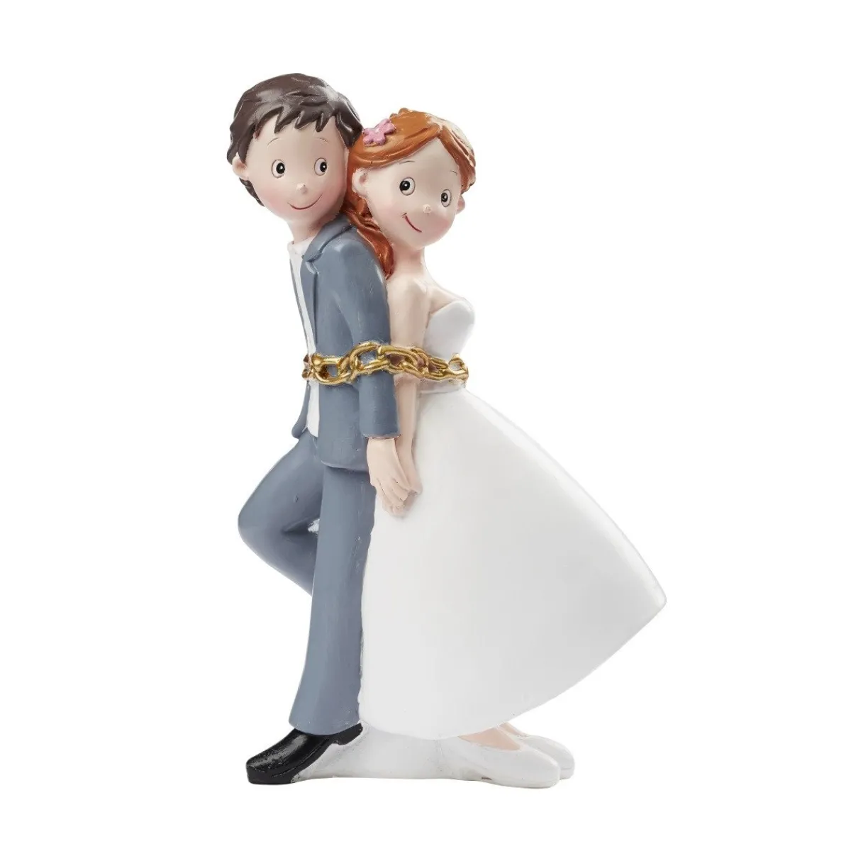 Overig Taarttopper Bruidspaar Vastgeketend Polystone 15cm