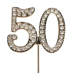 Outlet Taarttopper Diamant Jubileum Goud #50 45mm