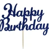 Best Culpitt Taarttopper Happy Birthday Blauw 15x8cm