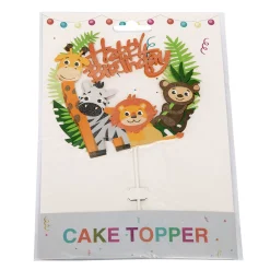Sale Overig Taarttopper Jungle Dieren Happy Birthday