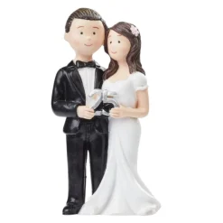 Online Overig Taarttopper Zilveren Bruidspaar 25 jaar Polystone 8,2cm
