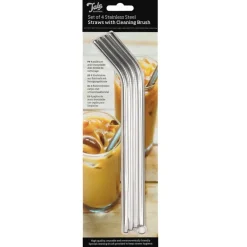 Discount Tala Rietjes RVS met Borstel Set/4