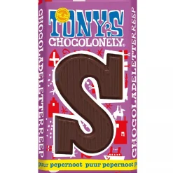 Sale Tony's Chocolonely Letterreep Puur Pepernoot - S - 180g