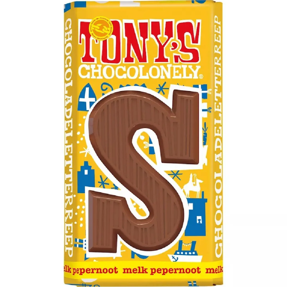 Clearance Overig Tony's Chocolonely Letterreep Melk Pepernoot - S - 180g