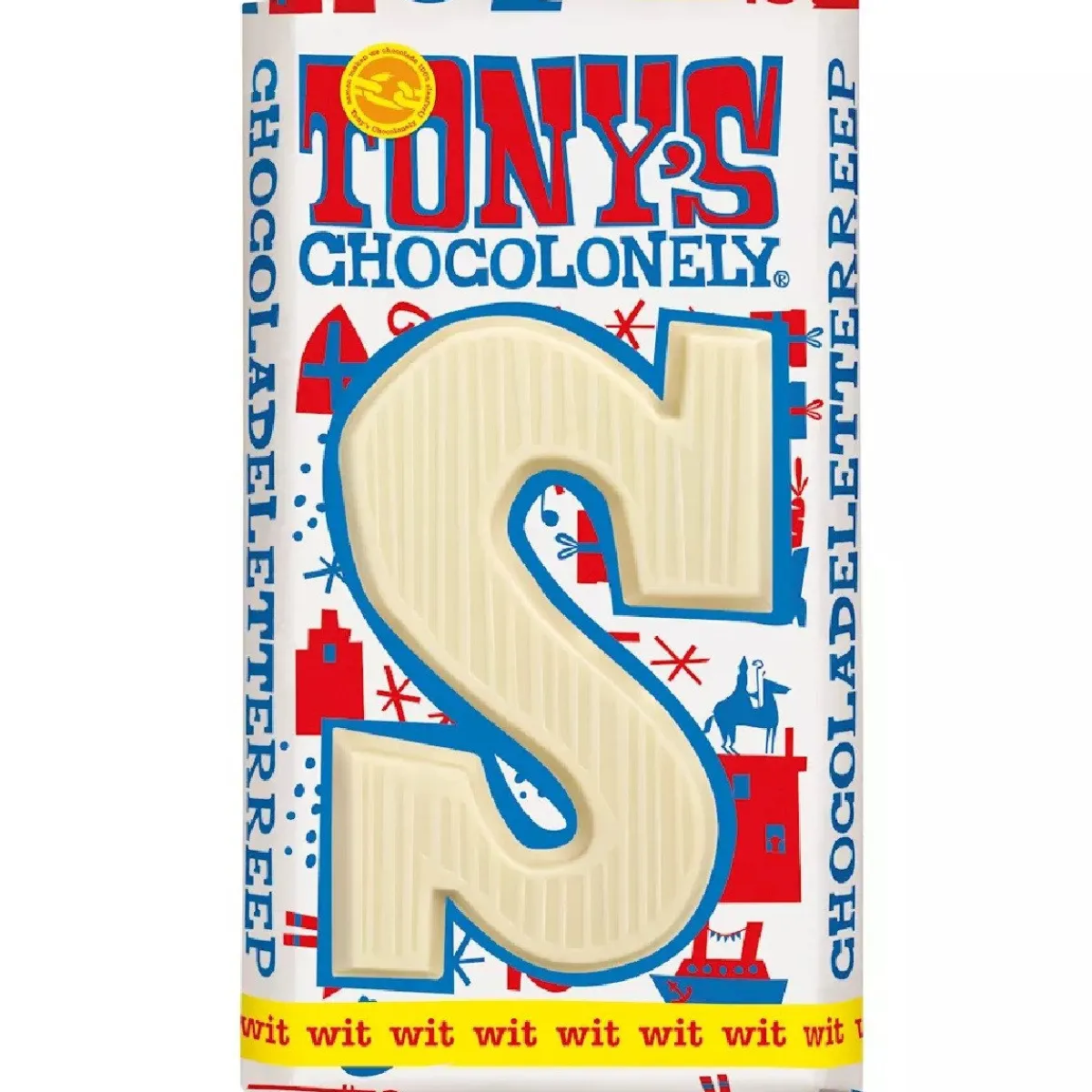 Overig Tony's Chocolonely Letterreep Wit - S - 180g
