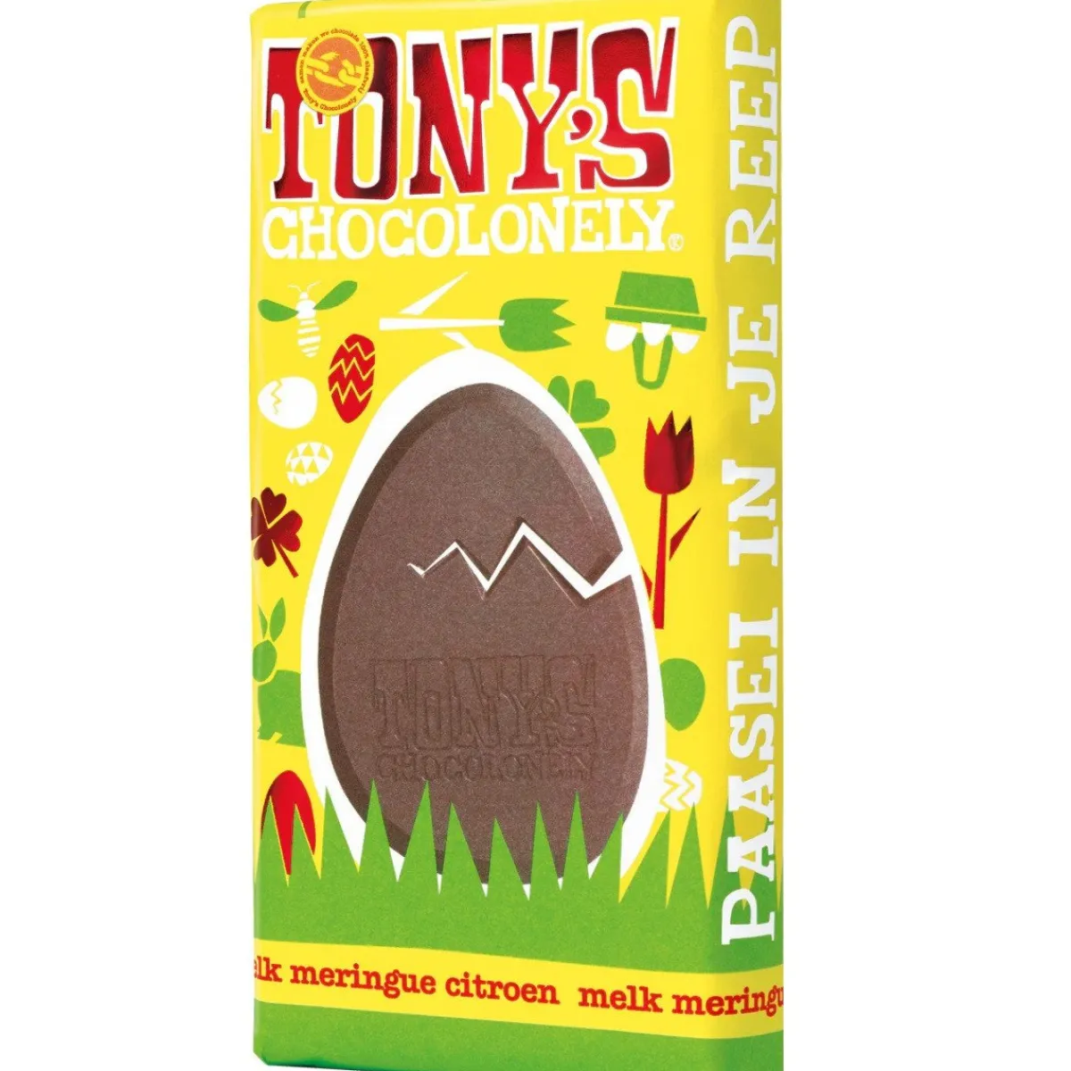 Discount Overig Tony's Chocolonely Paasreep Melk / Meringue / Citroen 180g