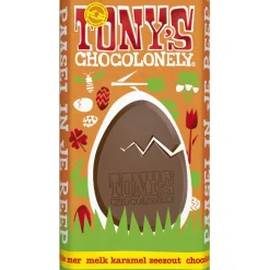 Hot Overig Tony's Chocolonely Paasreep Melk / Karamel / Zeezout 180g