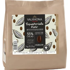 Outlet Valrhona Chocolade Druppels Puur Equatoriale (55%) 1kg