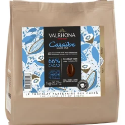 New Valrhona Chocolade Druppels Puur Caraïbe (66%) 1kg