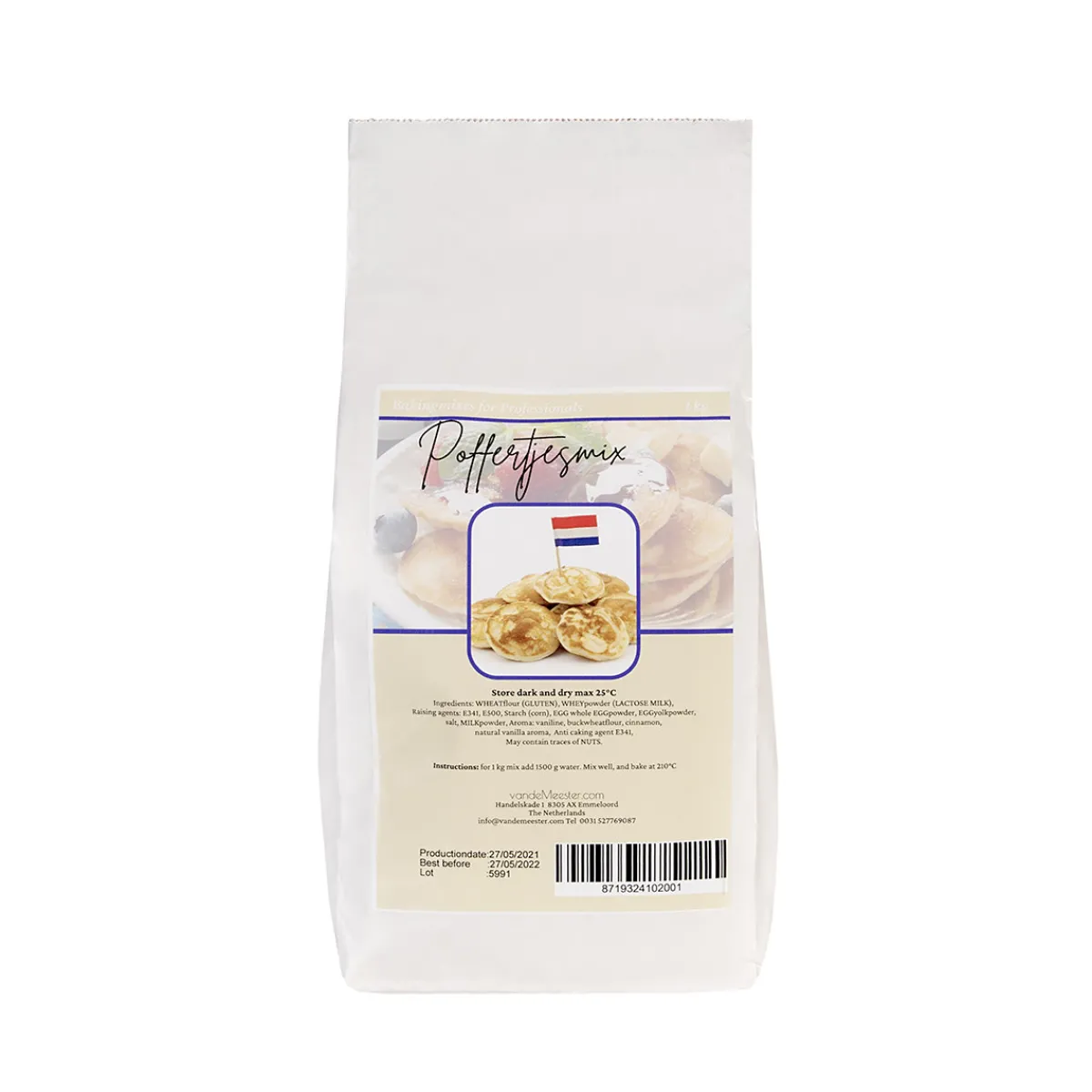 Online Van de Meester VanDeMeester Poffertjes / Mini Pancakemix 1kg