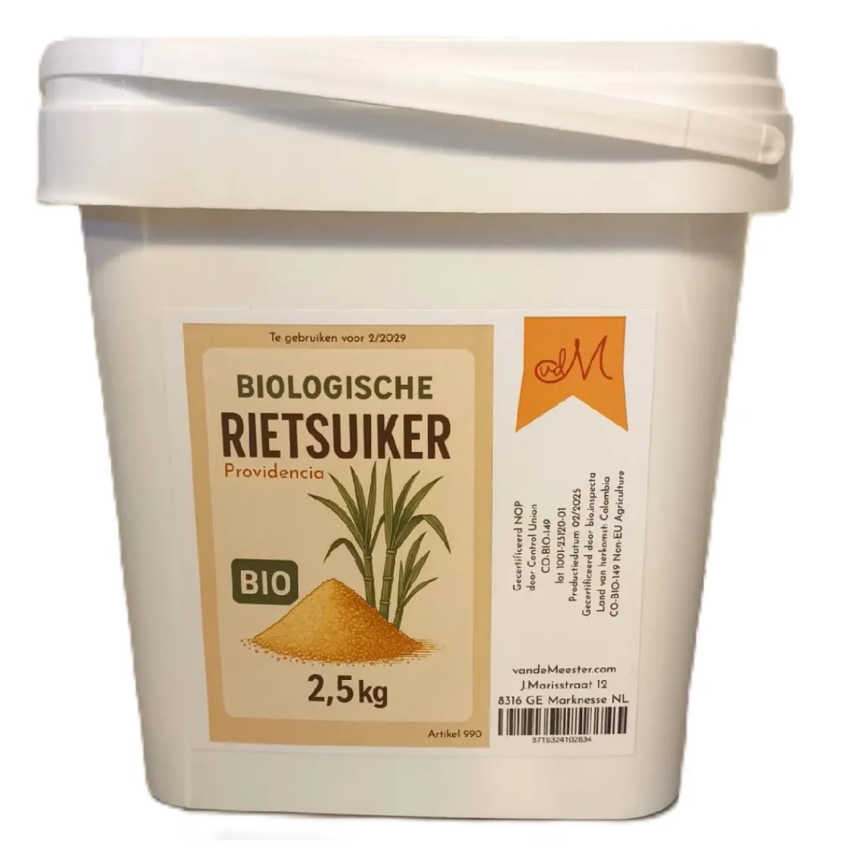 Clearance Van de Meester VanDeMeester Rietsuiker Biologisch 2,5kg