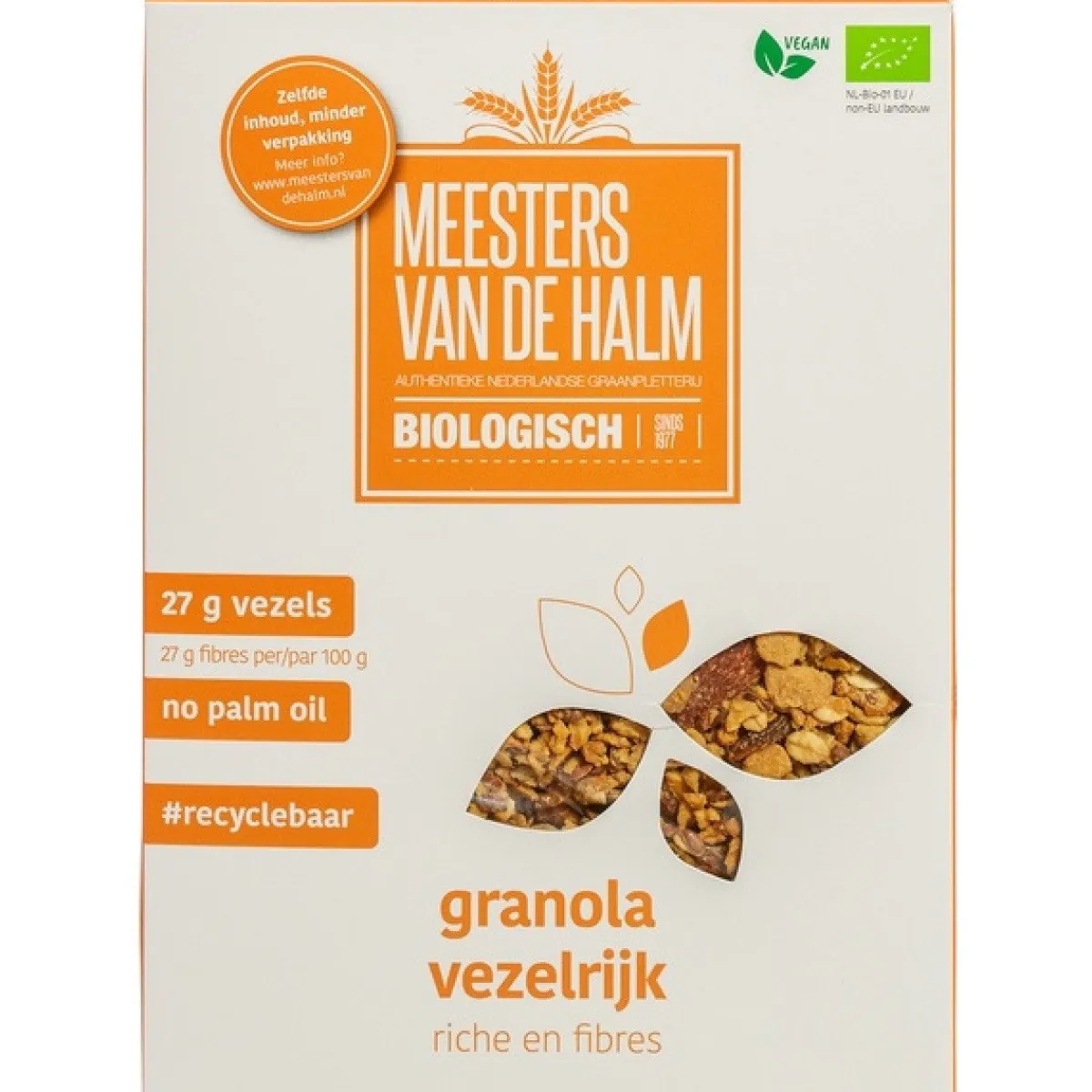 Hot De Halm Vezelrijke Granola Biologisch 350g