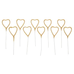 Hot Overig Vuurwerk Sterretjes Hartvorm Goud 10st.