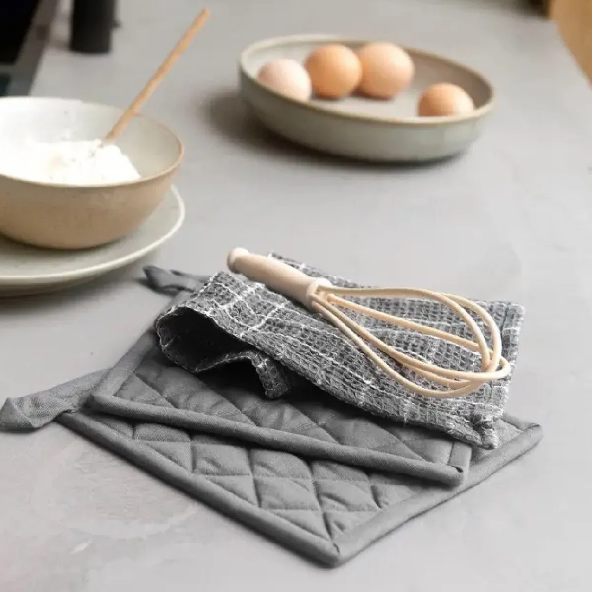 Outlet Walra Pannenlap Off Black Set/2