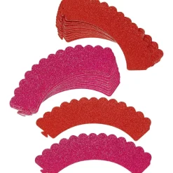 Discount Wilton Cupcake Wraps Glitter Rood en Roze 24st.**