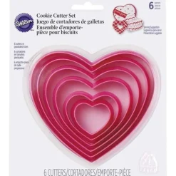 Clearance Wilton Hartjes Koekjesuitsteker Glad Set/6