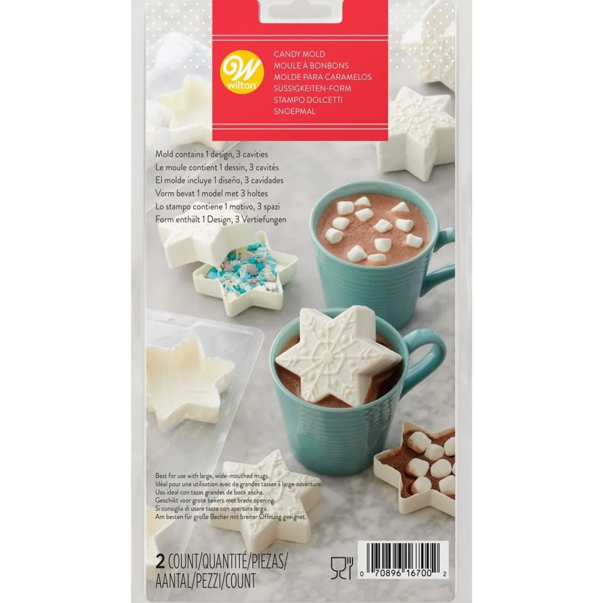 Wilton Plastic Bonbonvorm Choco Bomb Sneeuwvlok Set/2